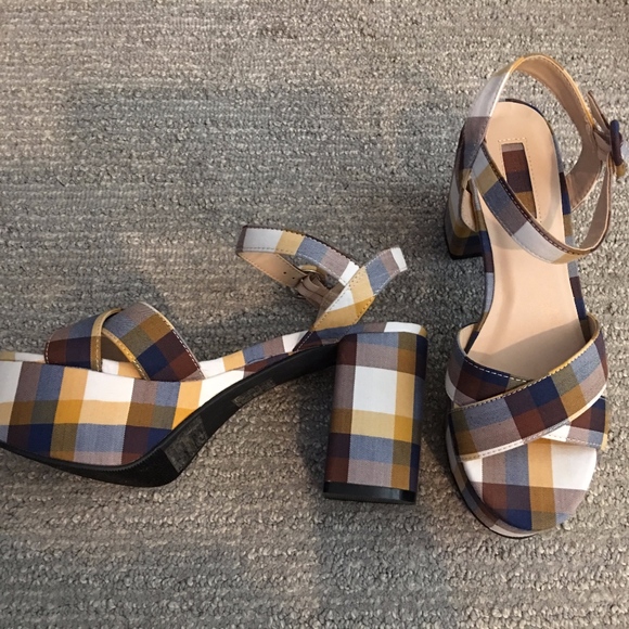 Forever 21 Shoes - plaid platform sandals